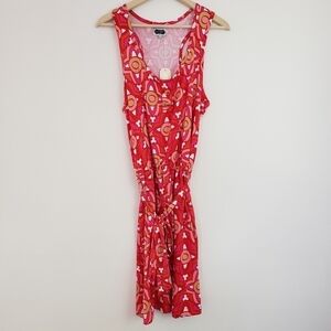 Mudpie Emory Tank Patterned Pink Gold Dress